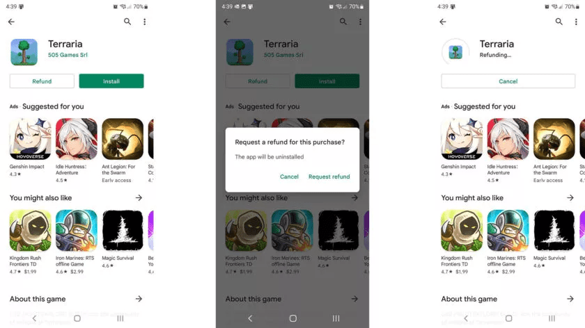 Επιστροφή χρημάτων στο Play Store της Google (η διαδικασία)