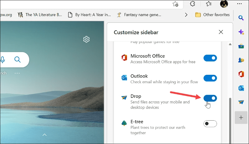 Microsoft Edge Drop Διαμοιρασμός αρχείων σε όλες τις συσκευές στο Edge