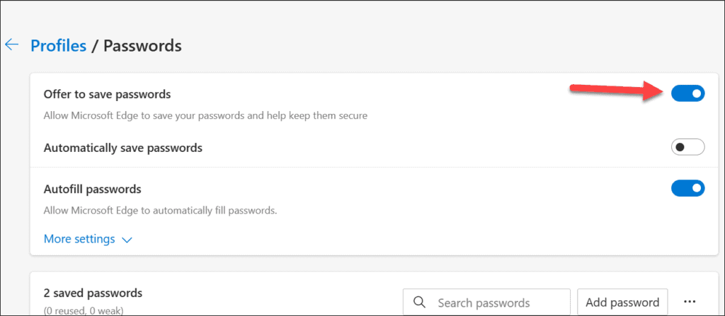 Διαχείριση κωδικών - Password Manager στο Microsoft Edge