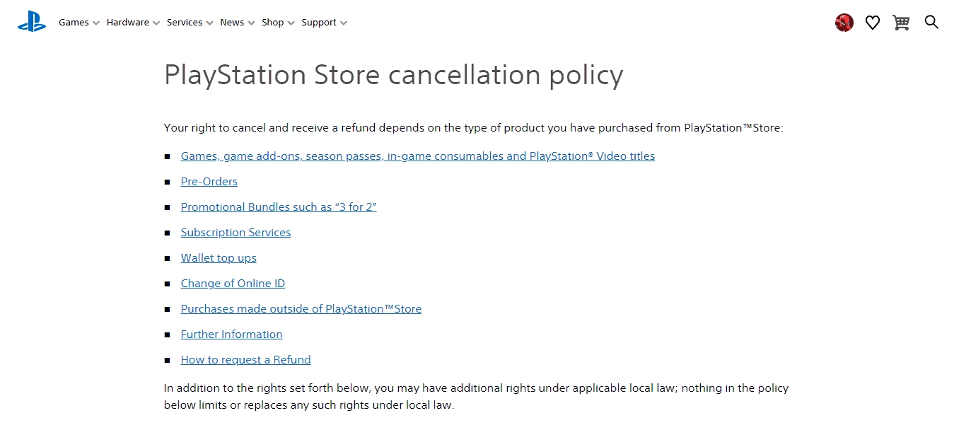 playstation store как сделать возврат