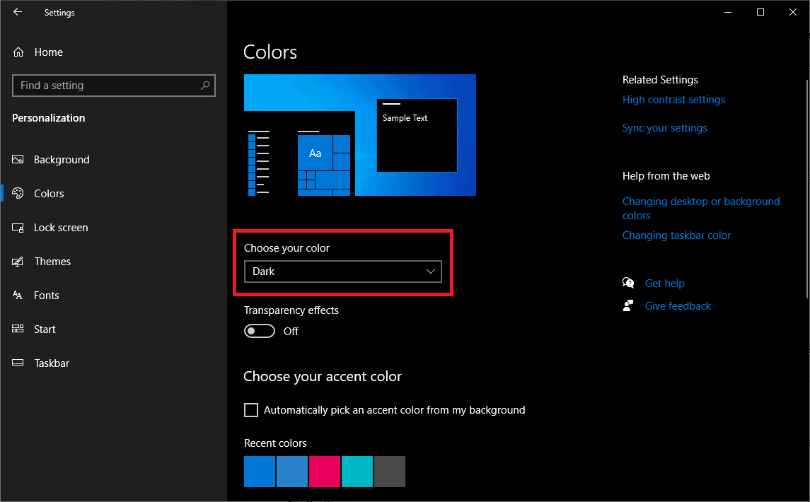 how-to-dark-mode-windows-10